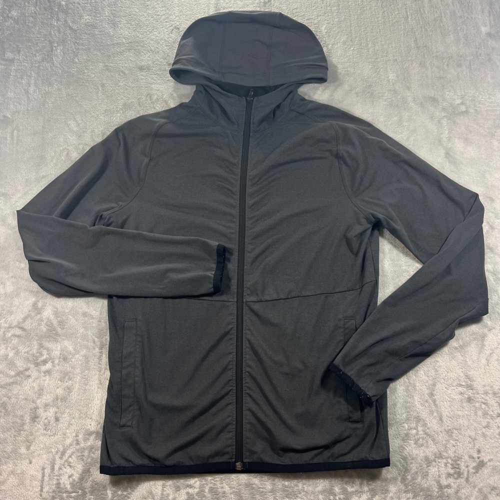 Z by Zella Hoodie Jacket Women Small Gray Good Full Zip Athletic Training Casual